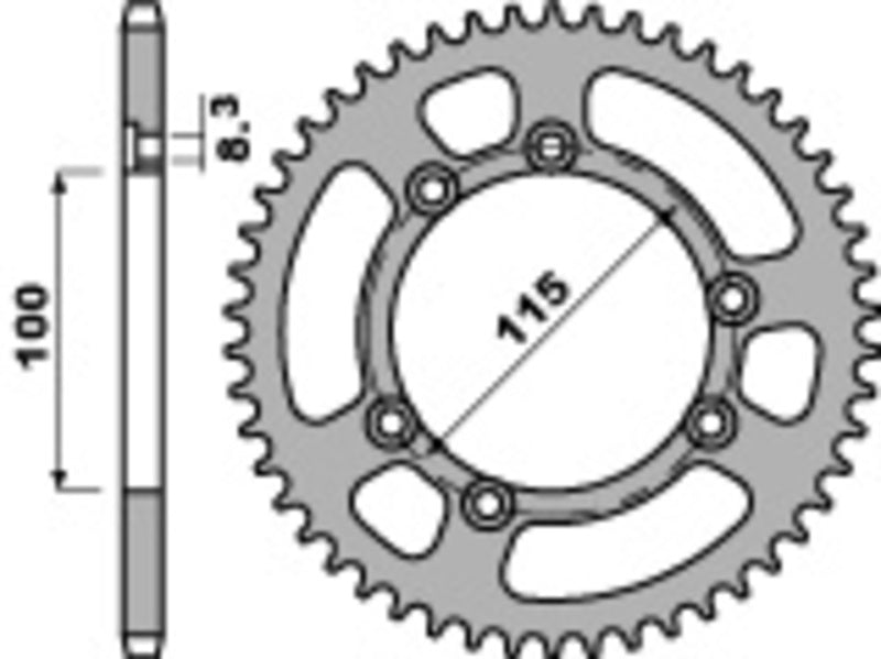 PBR Standard Kettenrad Stahl 4370 - 428