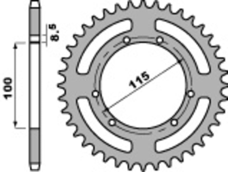 PBR Standard Kettenrad Stahl 4391 - 420