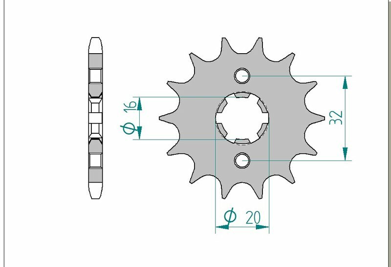 AFAM Standard Stahlritzel vorne 21208 - 428