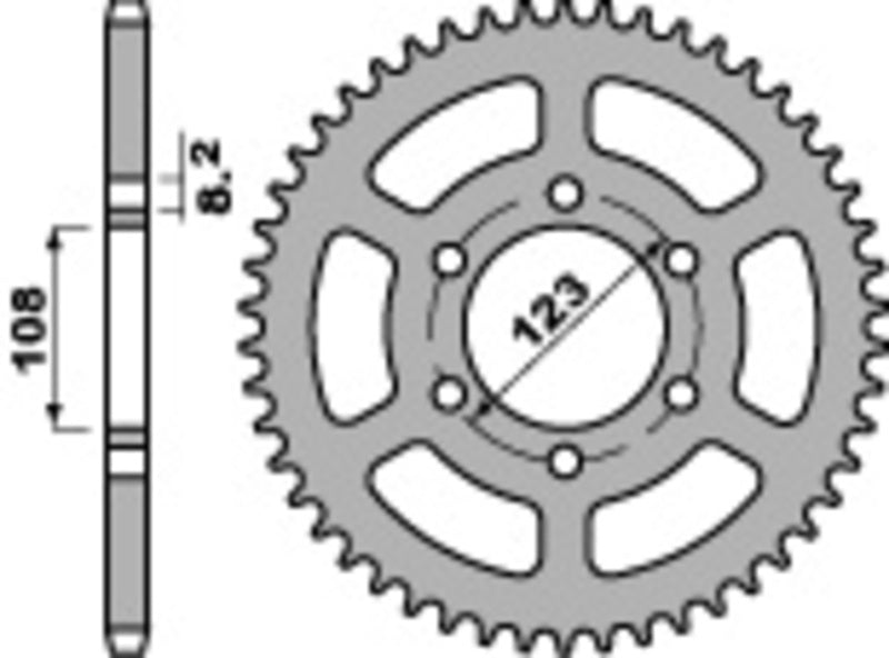 PBR Standard Kettenrad C45 Stahl 4607 - 428