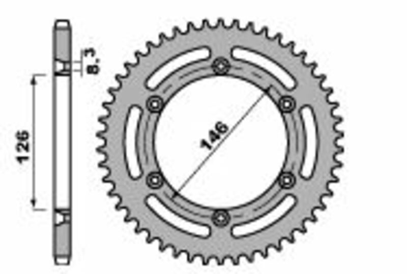 PBR Standard Kettenrad Stahl 805 - 428