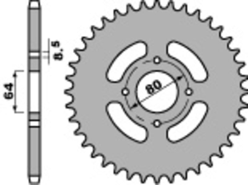 PBR Standard Kettenrad Stahl 838 - 428
