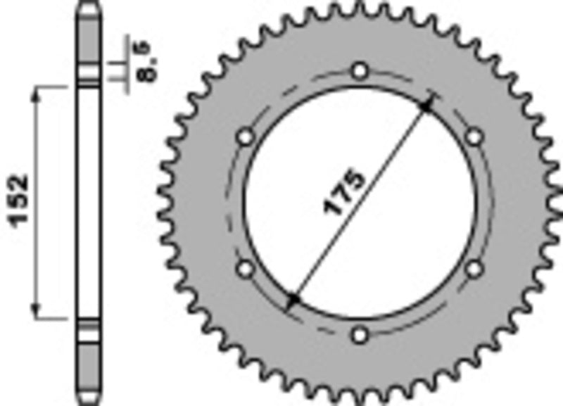 PBR Standard C45 Stahlritzel hinten 844 - 428