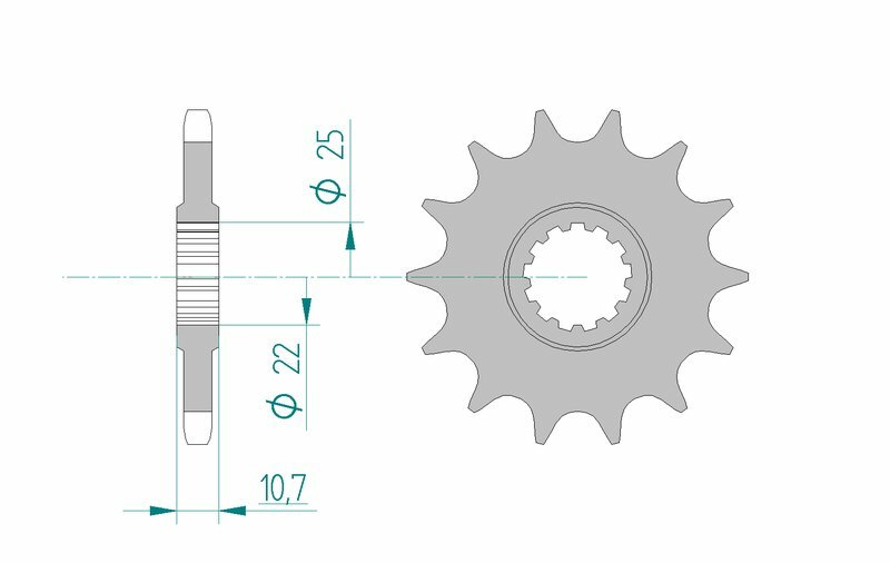 AFAM Standard Stahlritzel vorne 21606 - 525