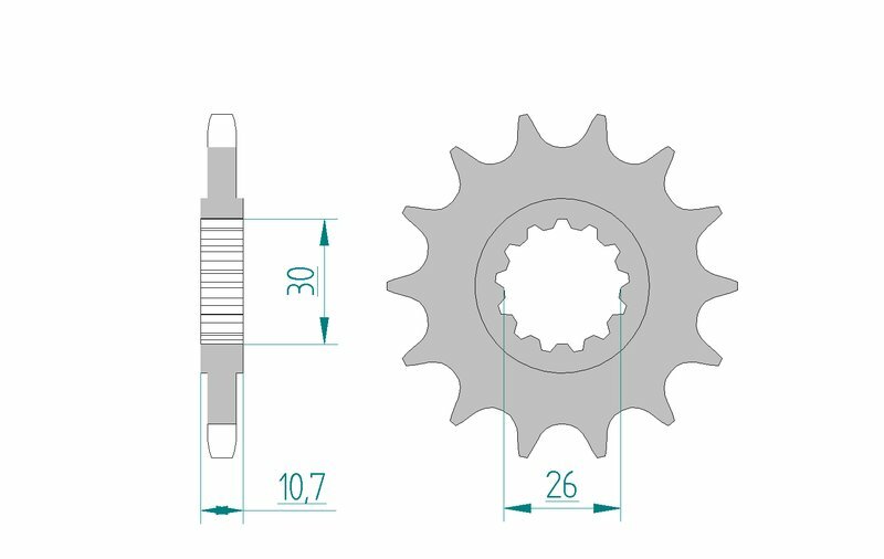 AFAM Standard Stahlritzel vorne 21607 - 525