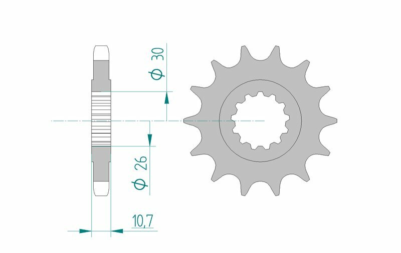 AFAM Standard Stahlritzel vorne 21801 - 530