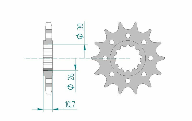 AFAM Standard Stahlritzel vorne 21805 - 525