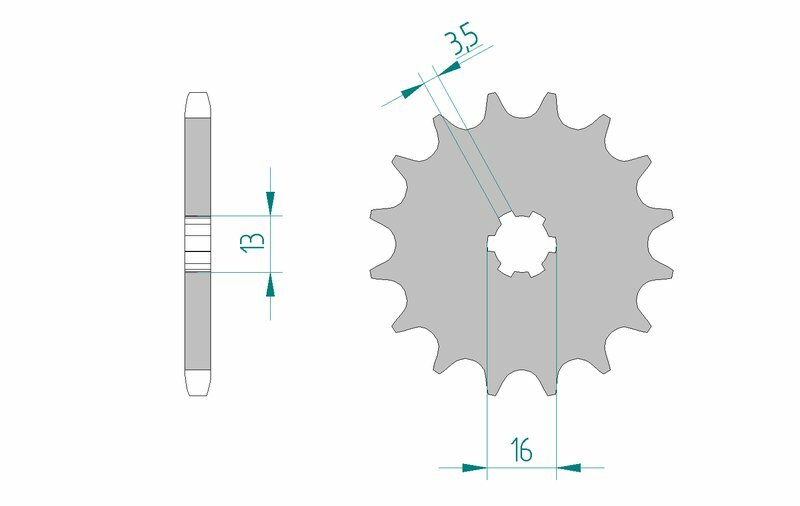 AFAM Standard Stahlritzel vorne 22102 - 428