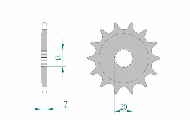 AFAM Standard Stahlritzel vorne 22202 - 520