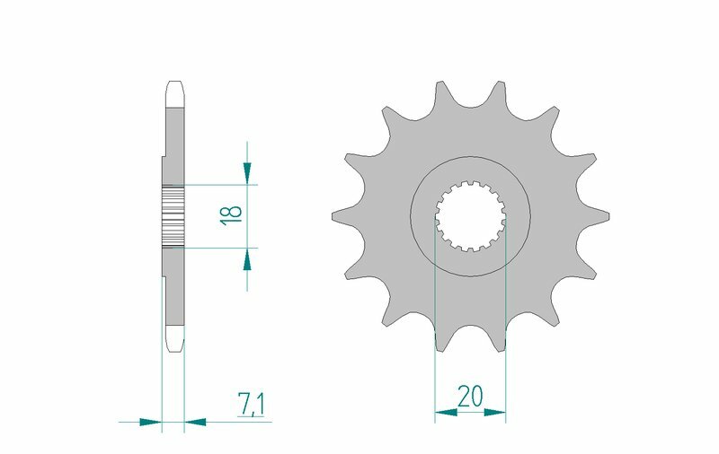 AFAM Standard Stahlritzel vorne 22203 - 520