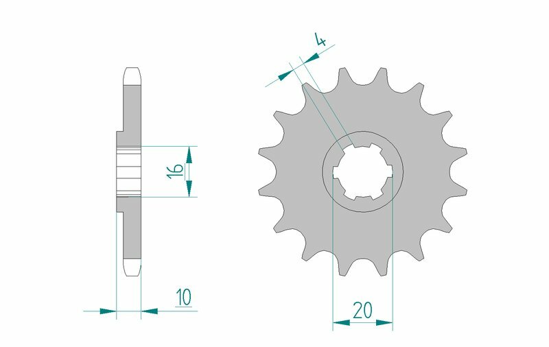 AFAM Standard Stahlritzel vorne 22205 - 428