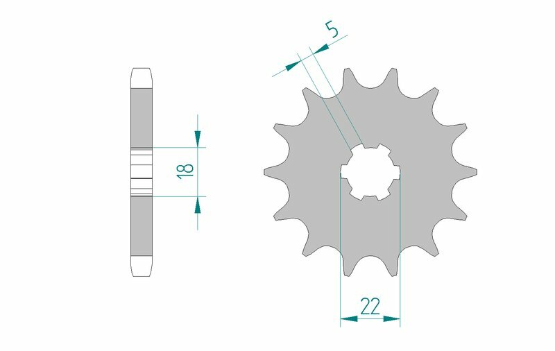AFAM Standard Stahlritzel vorne 22501 - 530