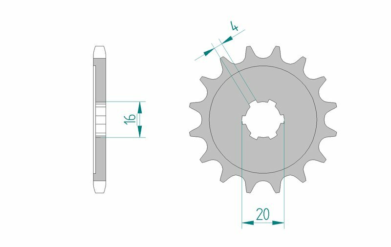 AFAM Standard Stahlritzel vorne 24100 - 428