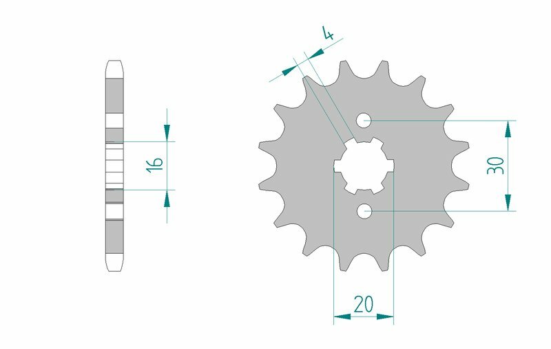 AFAM Standard Stahlritzel vorne 24200 - 428