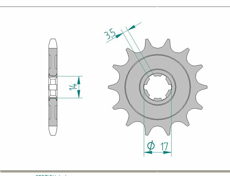 AFAM Standard Stahlritzel vorne 24203 - 428