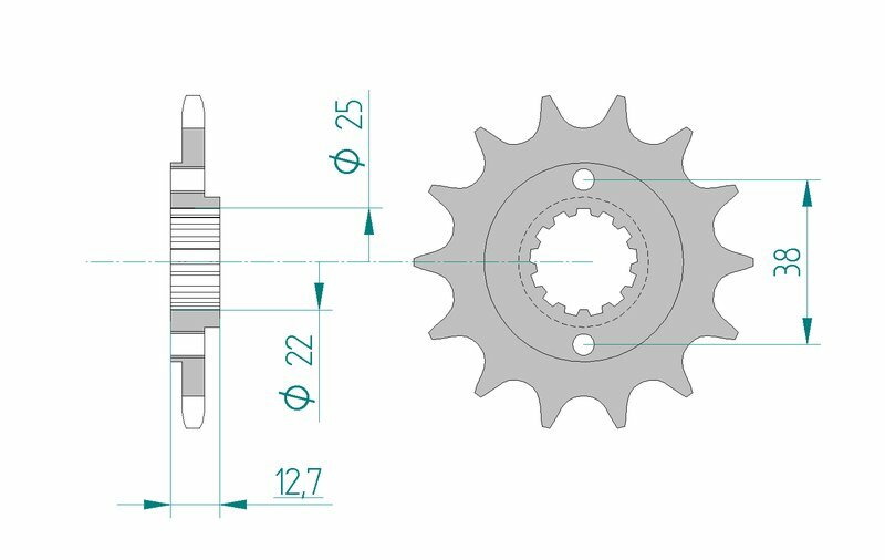AFAM Standard Stahlritzel vorne 24505 - 520