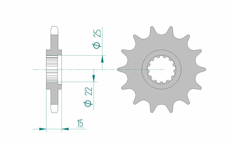 AFAM Standard Stahlritzel vorne 24506 - 525