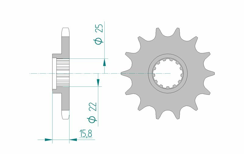 AFAM Standard Stahlritzel vorne 24508 - 525