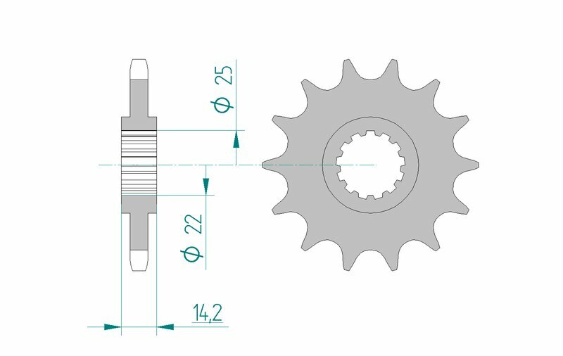 AFAM Standard Stahlritzel vorne 24602 - 525