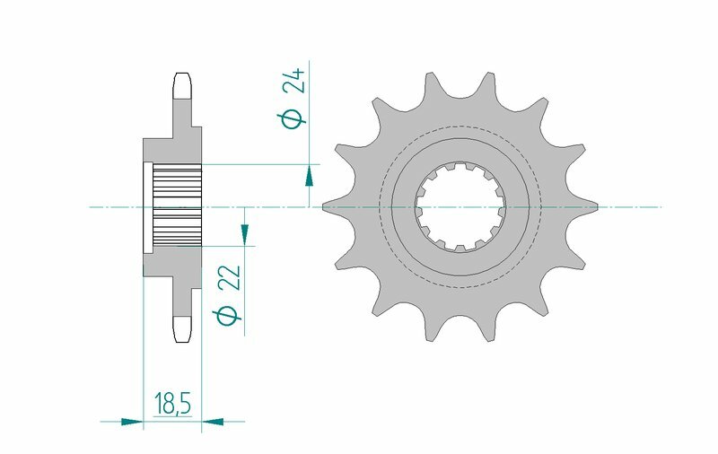 AFAM Standard Stahlritzel vorne 24603 - 520