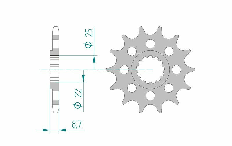 AFAM Standard Stahlritzel vorne 28402 - 520