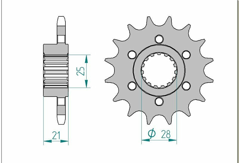 AFAM Standard Stahlritzel vorne 37600 - 525
