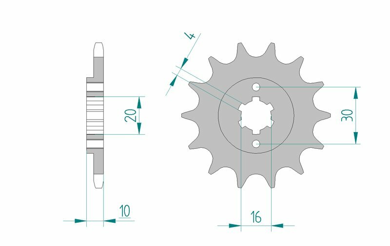 AFAM Standard Stahlritzel vorne 46203 - 520