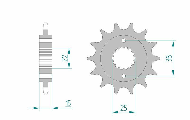 AFAM Standard Stahlritzel vorne 52607 - 520