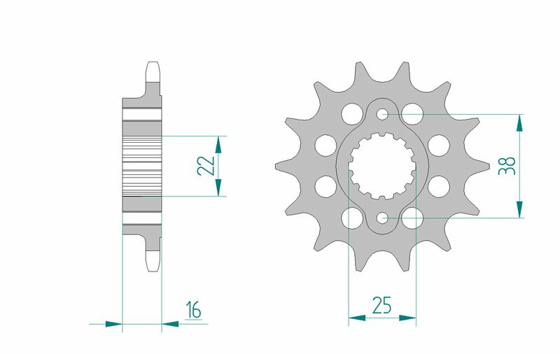 AFAM Standard Stahlritzel vorne 52611 - 520