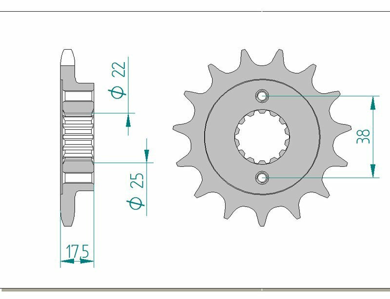 AFAM Standard Stahlritzel vorne 52616 - 525