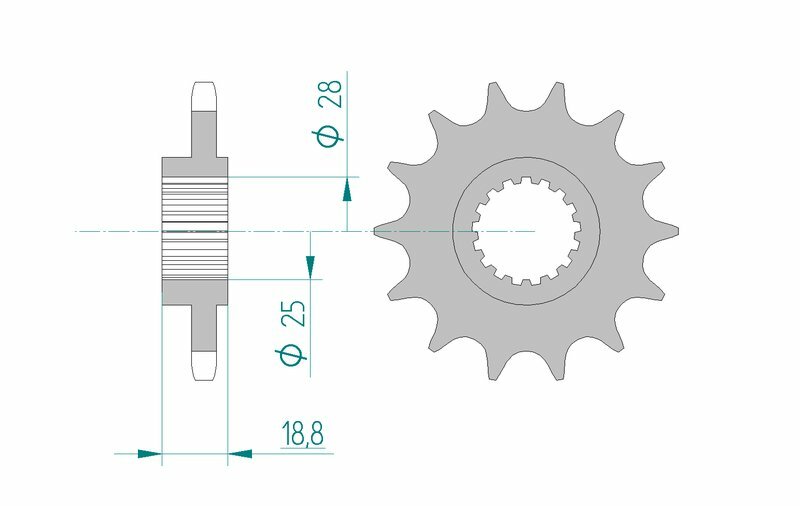 AFAM Standard Stahlritzel vorne 61600 - 525