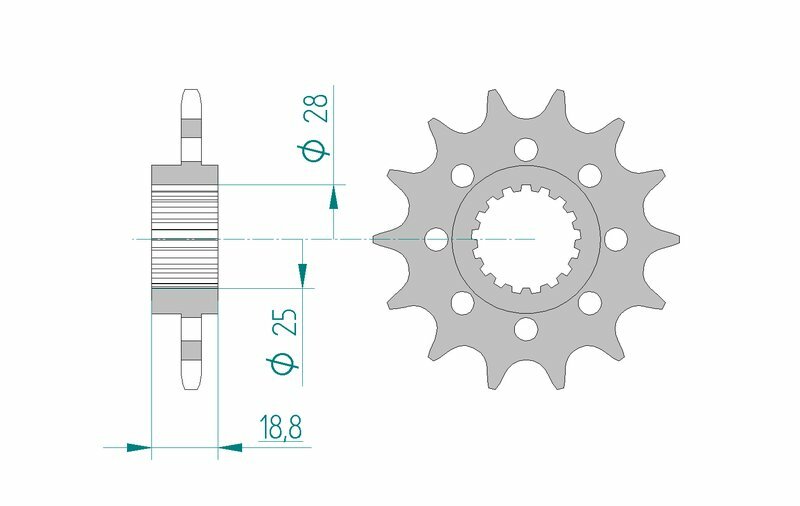 AFAM Standard Stahlritzel vorne 61601 - 520