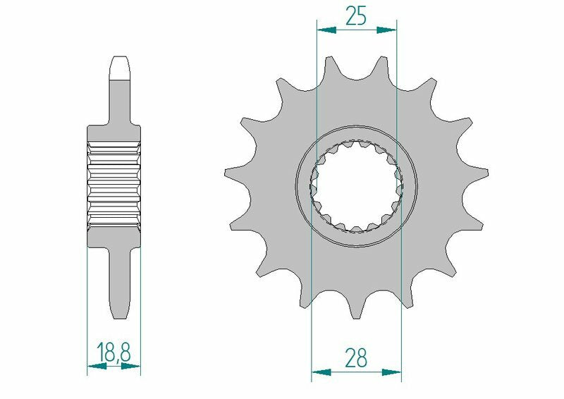 AFAM Standard Stahlritzel vorne 61801 - 525