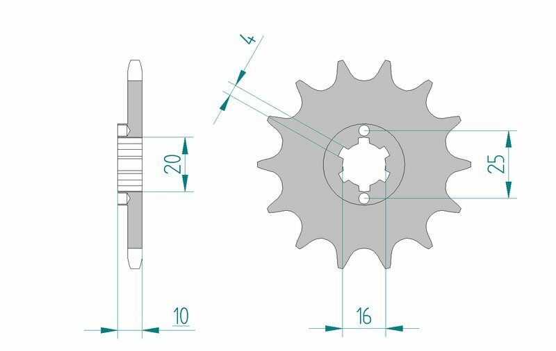 AFAM Standard Stahlritzel vorne 64200 - 520