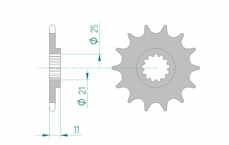 AFAM Standard Stahlritzel vorne 64500 - 520