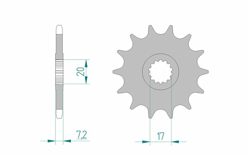 AFAM Standard Stahlritzel vorne 73202 - 520
