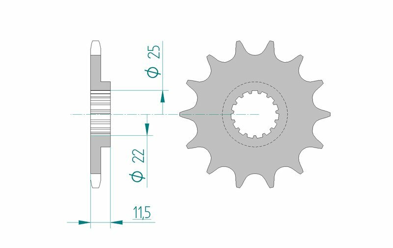 AFAM Standard Stahlritzel vorne 73303 - 520