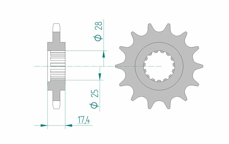 AFAM Standard Stahlritzel vorne 91800 - 525