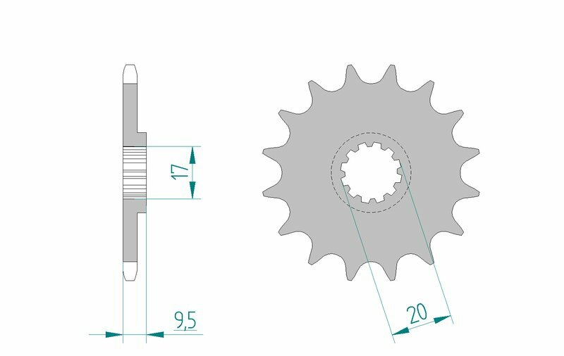 AFAM Standard Stahlritzel vorne 94120 - 420