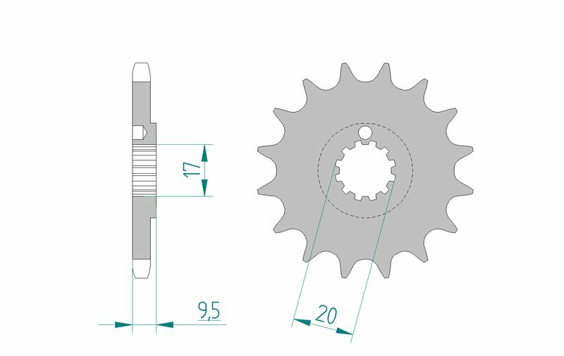 AFAM Selbstreinigendes Stahlritzel vorne 94202 - 428