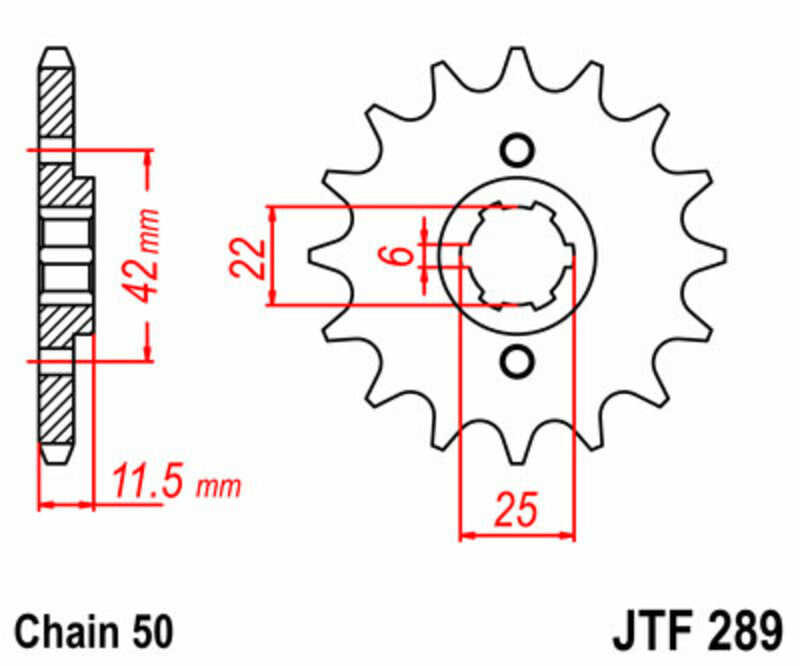 JT SPROCKETS Standard Stahlritzel vorne 289 - 530