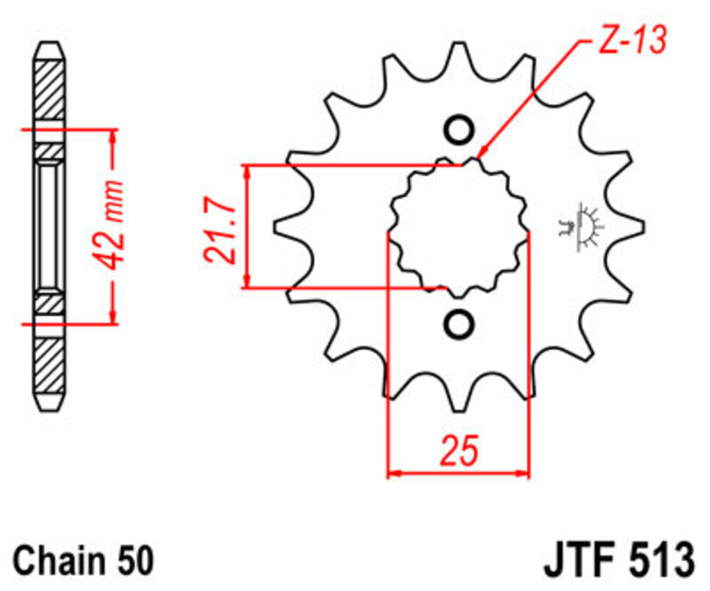 JT SPROCKETS Standard Stahlritzel vorne 513 - 530