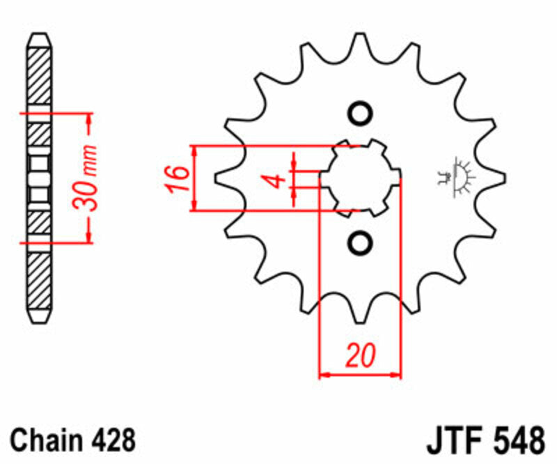 JT SPROCKETS Standard Stahlritzel vorne 548 - 428