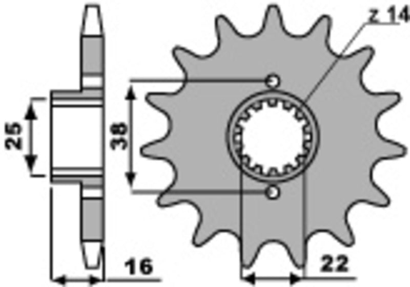 PBR Standard Stahlriztel vorne 2050 - 525