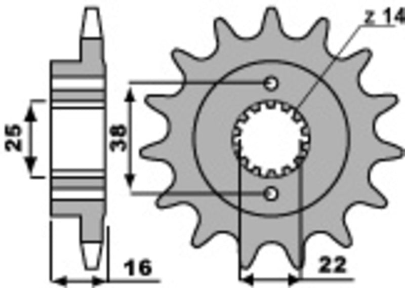 PBR Standard Stahlriztel vorne 2075 - 520