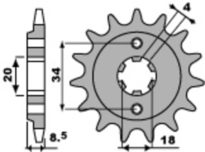 PBR Standard Stahlriztel vorne 2076 - 520