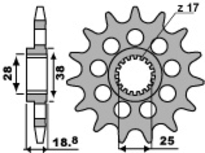 PBR Standard Stahlriztel vorne 2078 - 525
