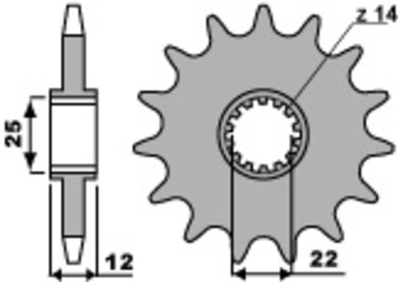 PBR Standard Stahlriztel vorne 2102 - 520