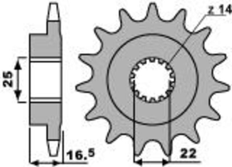 PBR Standard Stahlriztel vorne 2114 - 525