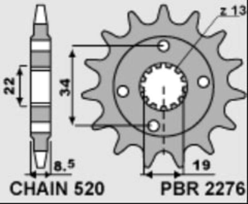 PBR Standard Stahlriztel vorne 2276 - 520
